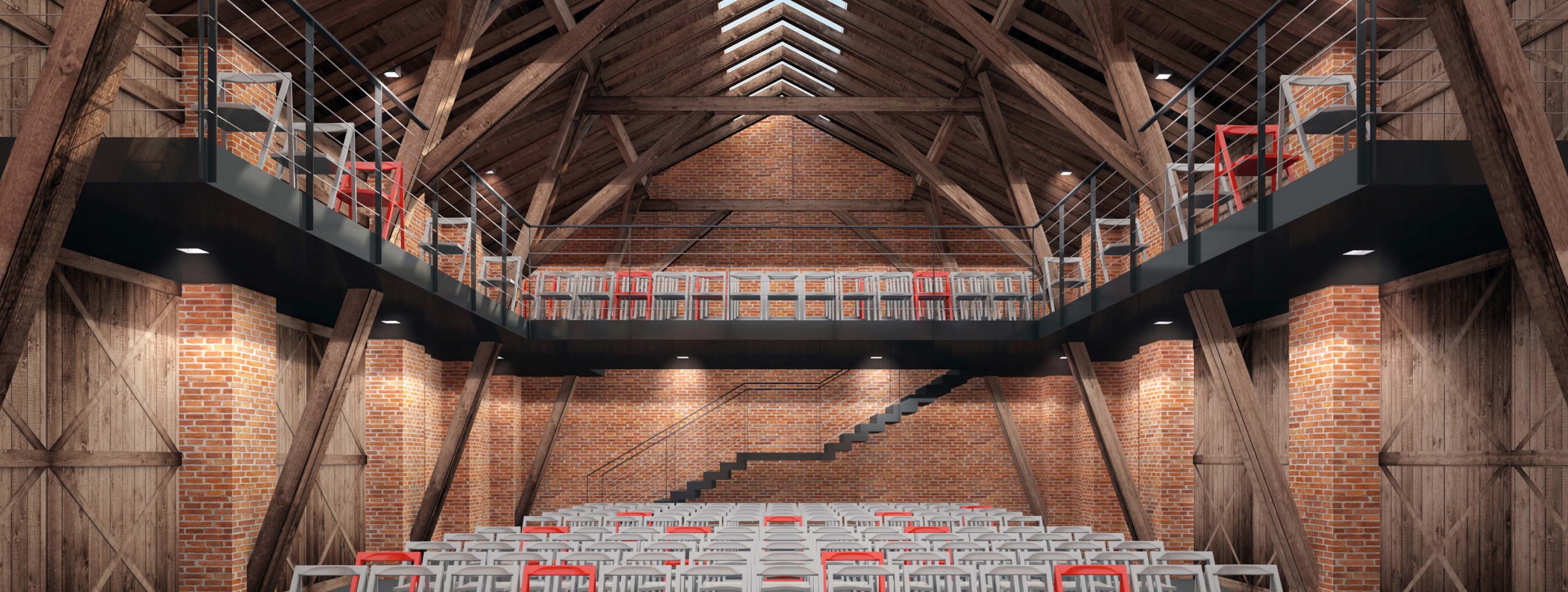 Stodoła – adaptacja wnętrza w Czerwińsku nad Wisłą