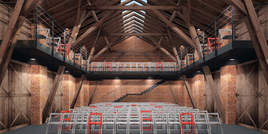 Stodoła – adaptacja wnętrza w Czerwińsku nad Wisłą