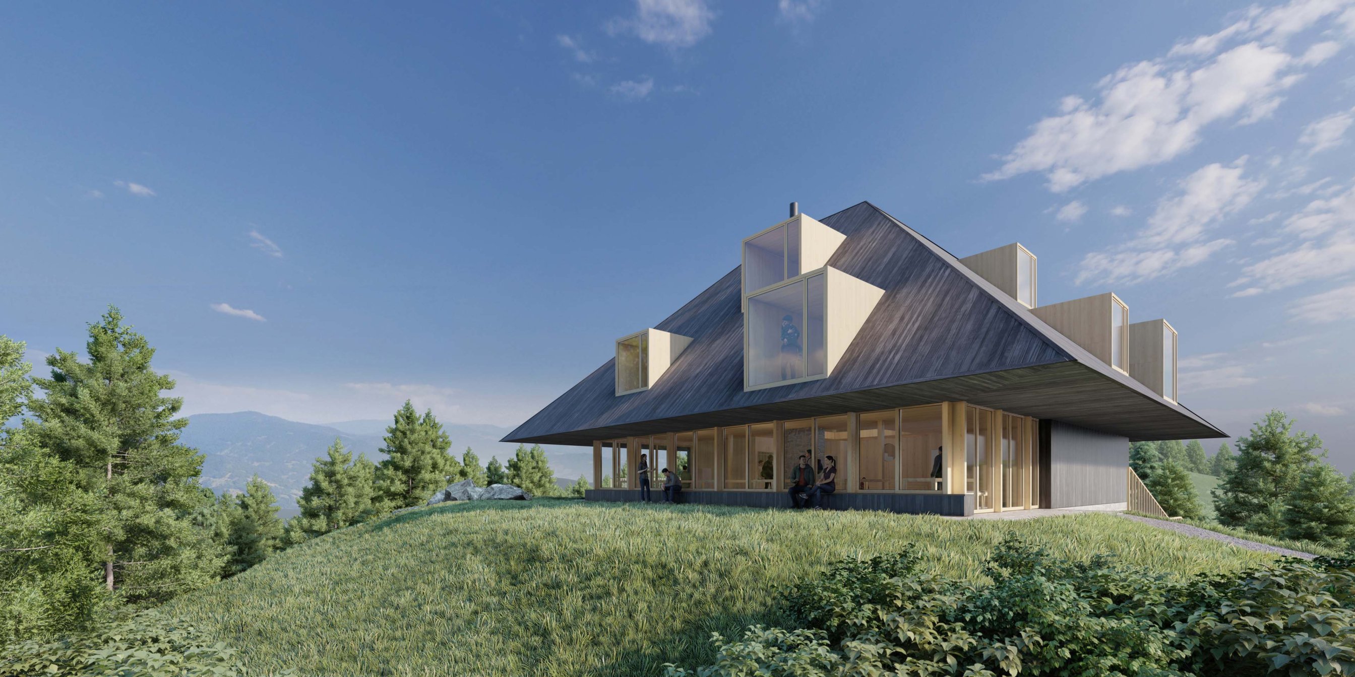 Modelowe schronisko górskie na Lubaniu