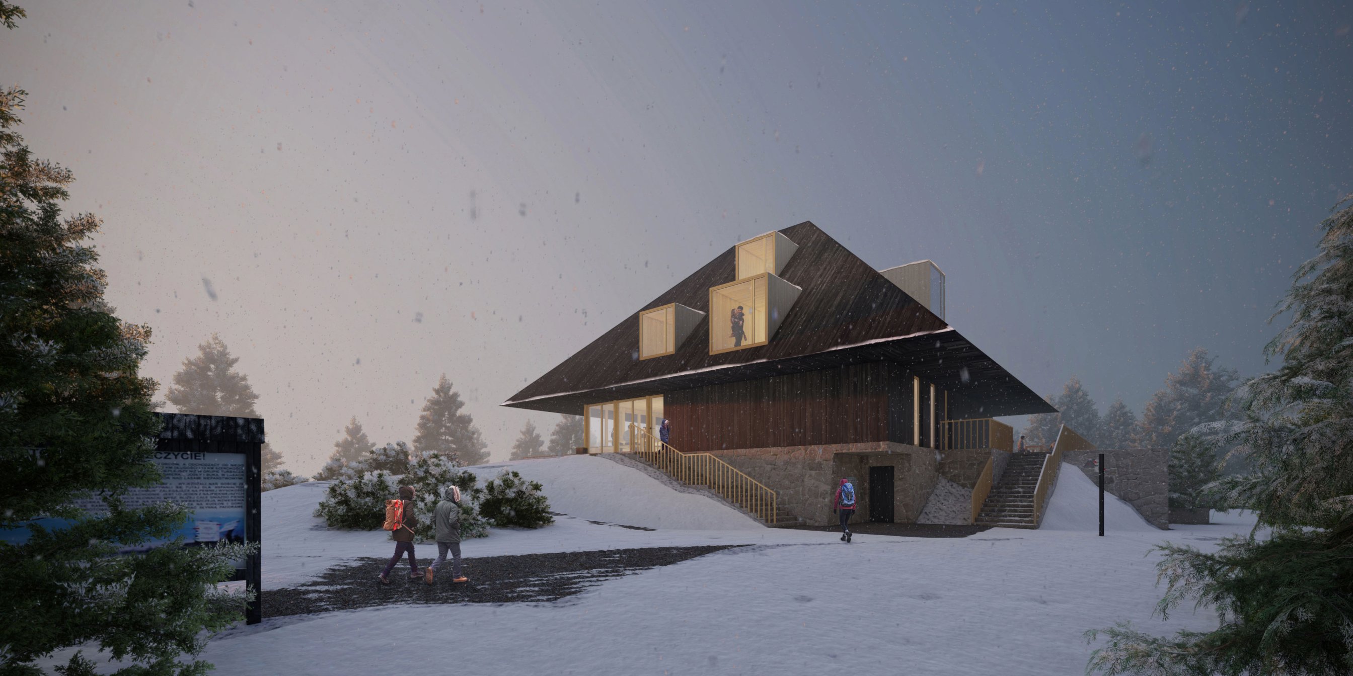 Modelowe schronisko górskie na Lubaniu