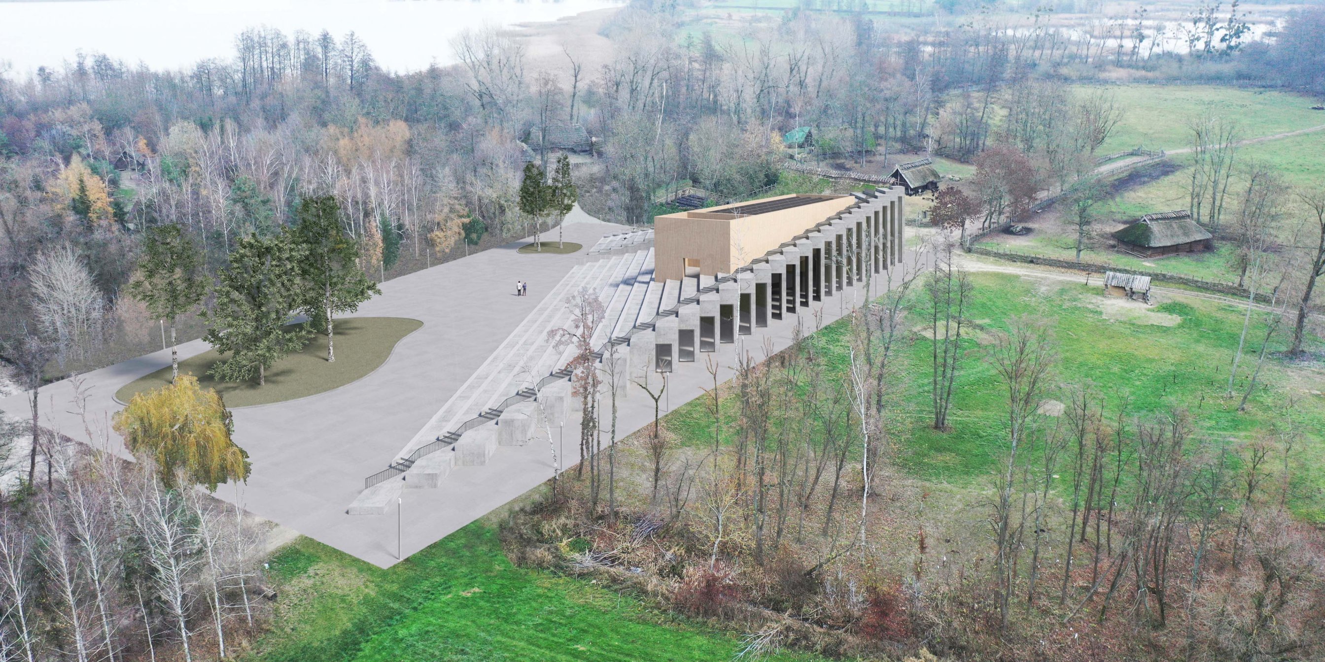 Pawilon ekspozycyjny Muzeum Archeologicznego w Biskupinie